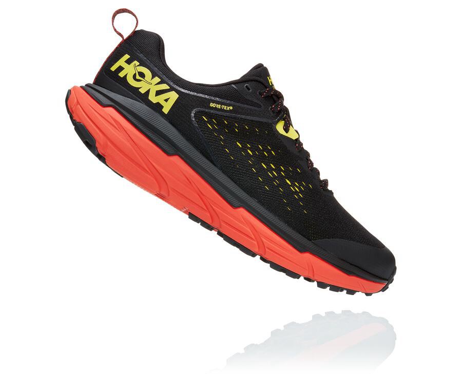 Trail Shoes Mens - Hoka One One Challenger ATR 6 GORE-TEX - Black/Red - TCQNZBA-06